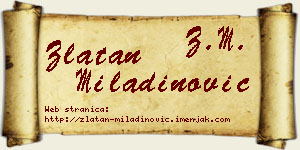 Zlatan Miladinović vizit kartica